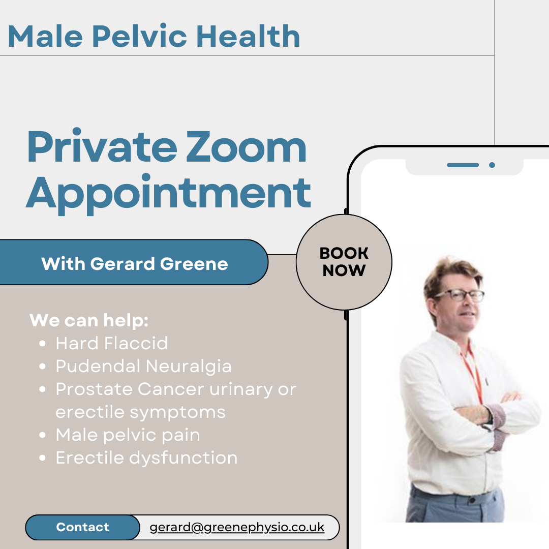 Male pelvic health appointments but online 